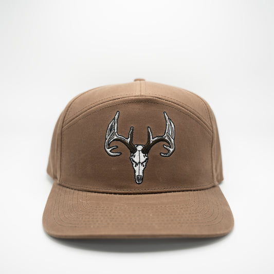 Skull Mount Waxed Canvas 7 Panel Hat