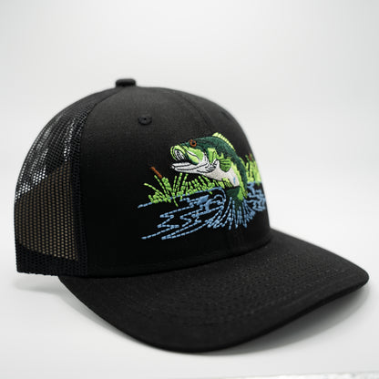 Bass Black Trucker Hat