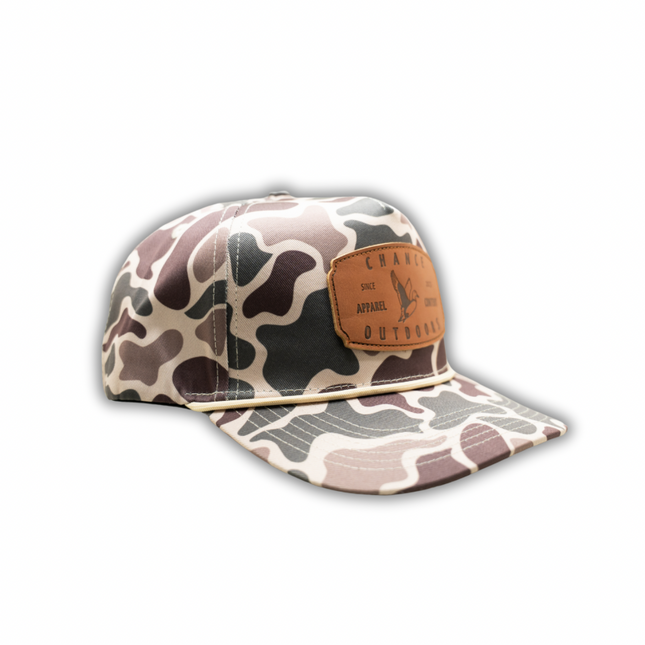 Duck Camo Leather Patch Hat