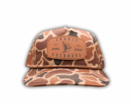 Deer Camo Leather Patch Hat