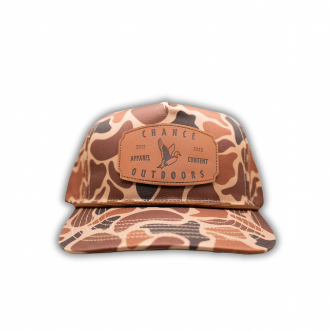 Deer Camo Leather Patch Hat