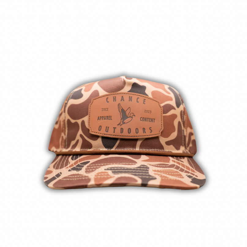 Deer Camo Leather Patch Hat