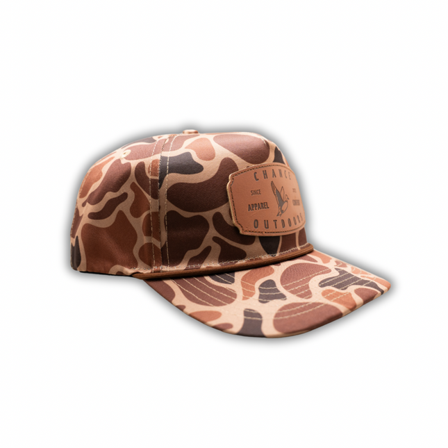 Deer Camo Leather Patch Hat