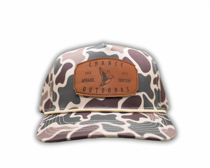 Duck Camo Leather Patch Hat