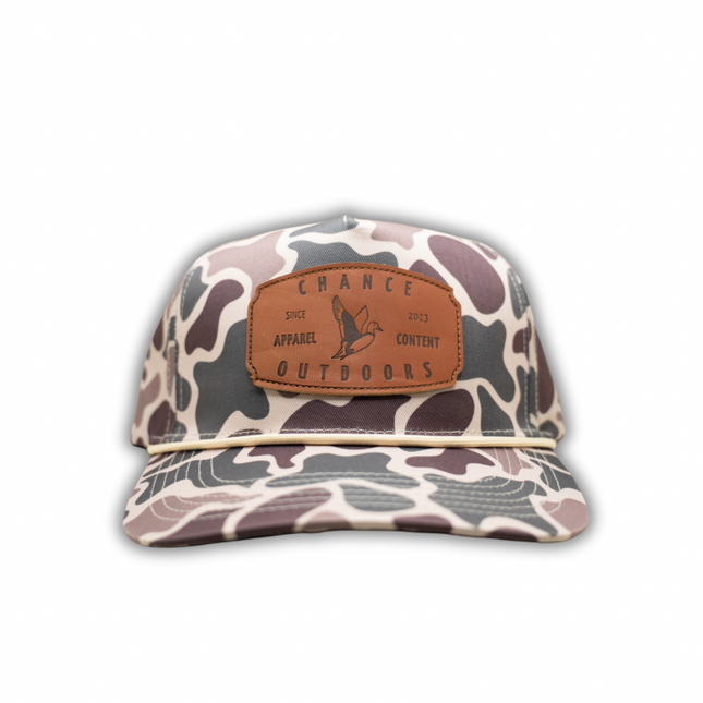 Duck Camo Leather Patch Hat