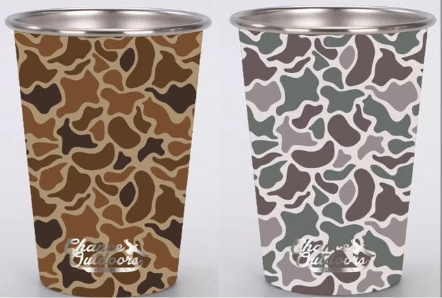 Old School Camo Stainless Steel Cup