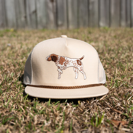 Pointer Dog Cream Rope Hat
