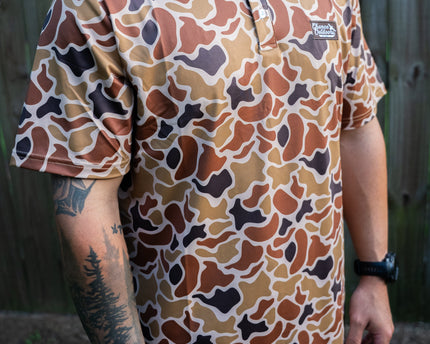 Deer Camo Performance Polo