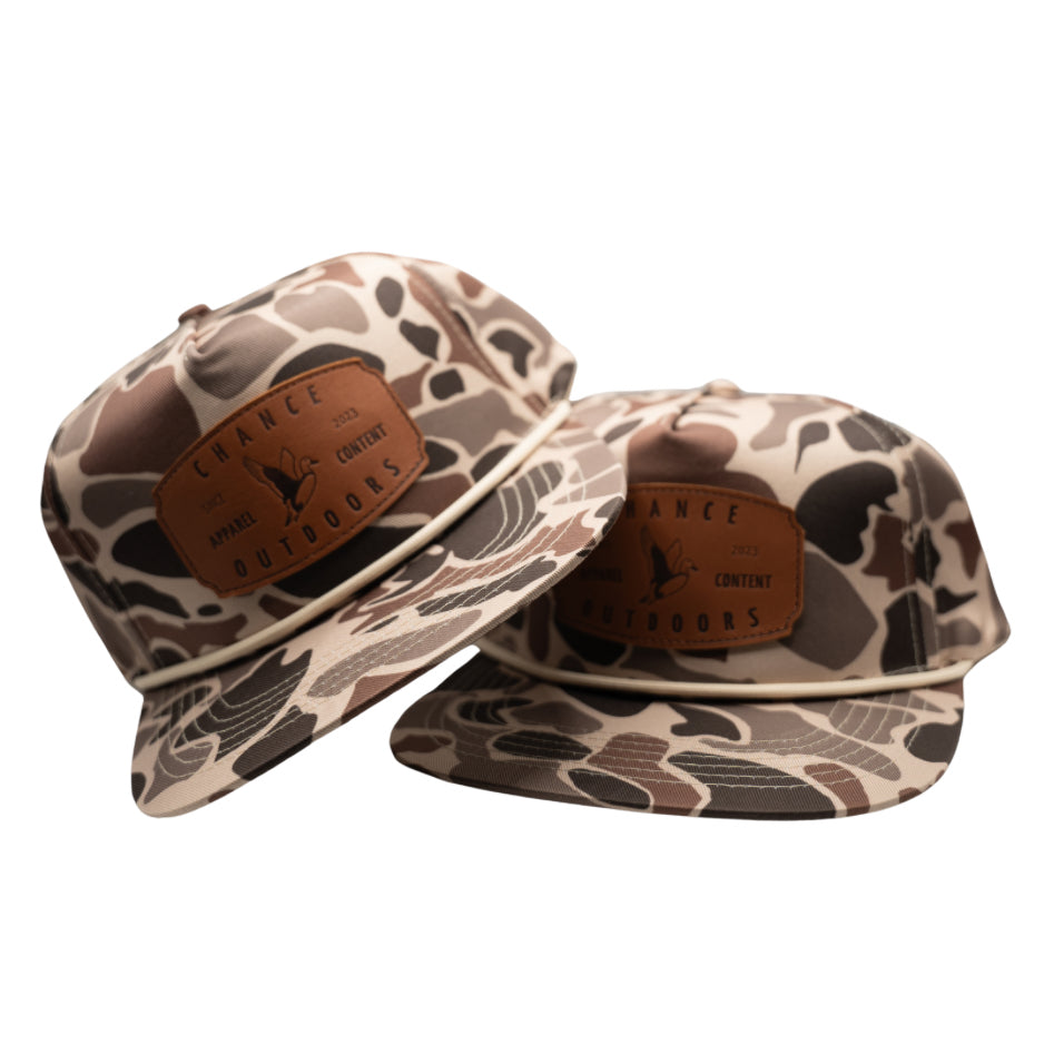 Duck Camo Leather Patch Hat