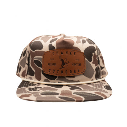 Duck Camo Leather Patch Hat