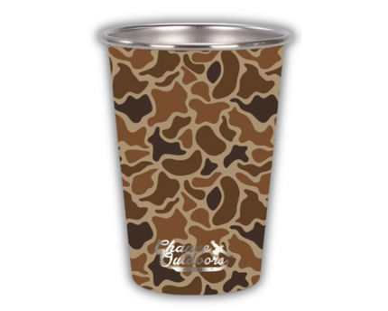 Old School Camo Stainless Steel Cup