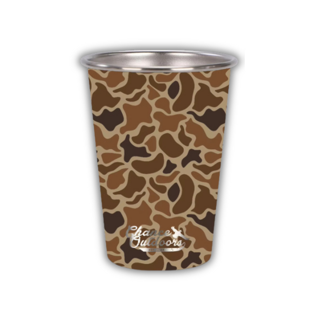 Old School Camo Stainless Steel Cup