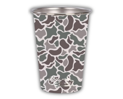 Old School Camo Stainless Steel Cup