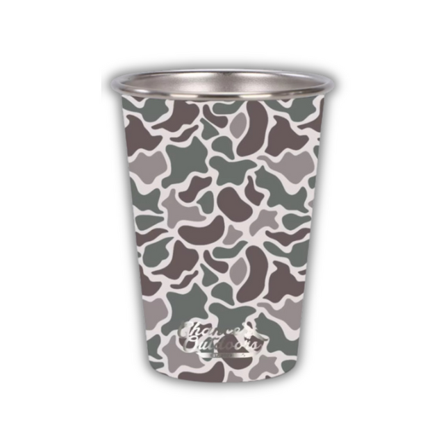 Old School Camo Stainless Steel Cup